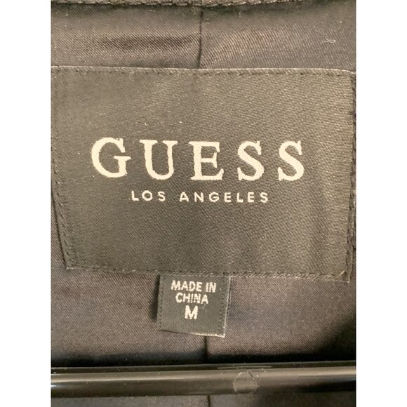 Guess Los Angeles Womens Varsity Jacket M Black With Studded Sleeves RHH10569 - Picture 9 of 12